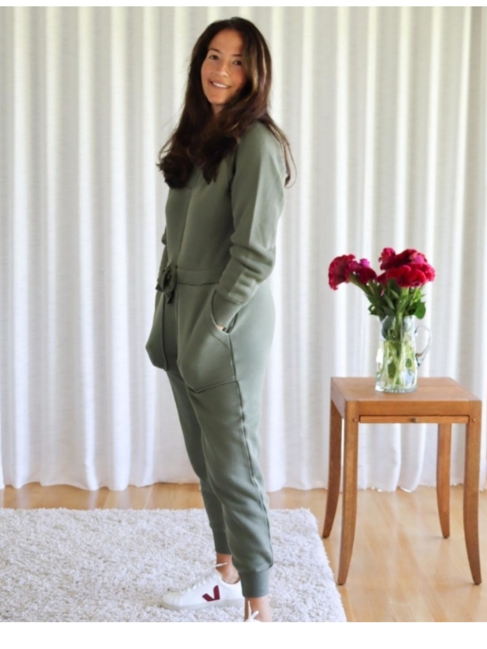 Alex Mill Crosby Sweatshirt Jumpsuit Size M Boho Utility Lounge Cozy Minimalist